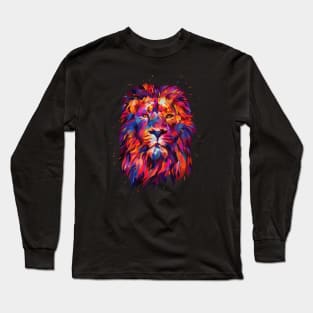 Abstract King Lion Long Sleeve T-Shirt